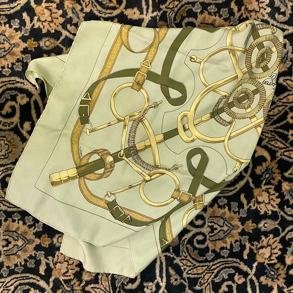 HERMÈS Vintage Silk Scarf Eperon d'Or - Picture 9 of 9